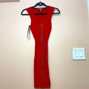 Red long dress